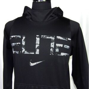 Nike Dri-Fit ELITE Black Pull Over Hoodie Sweatshirt Men's Medium